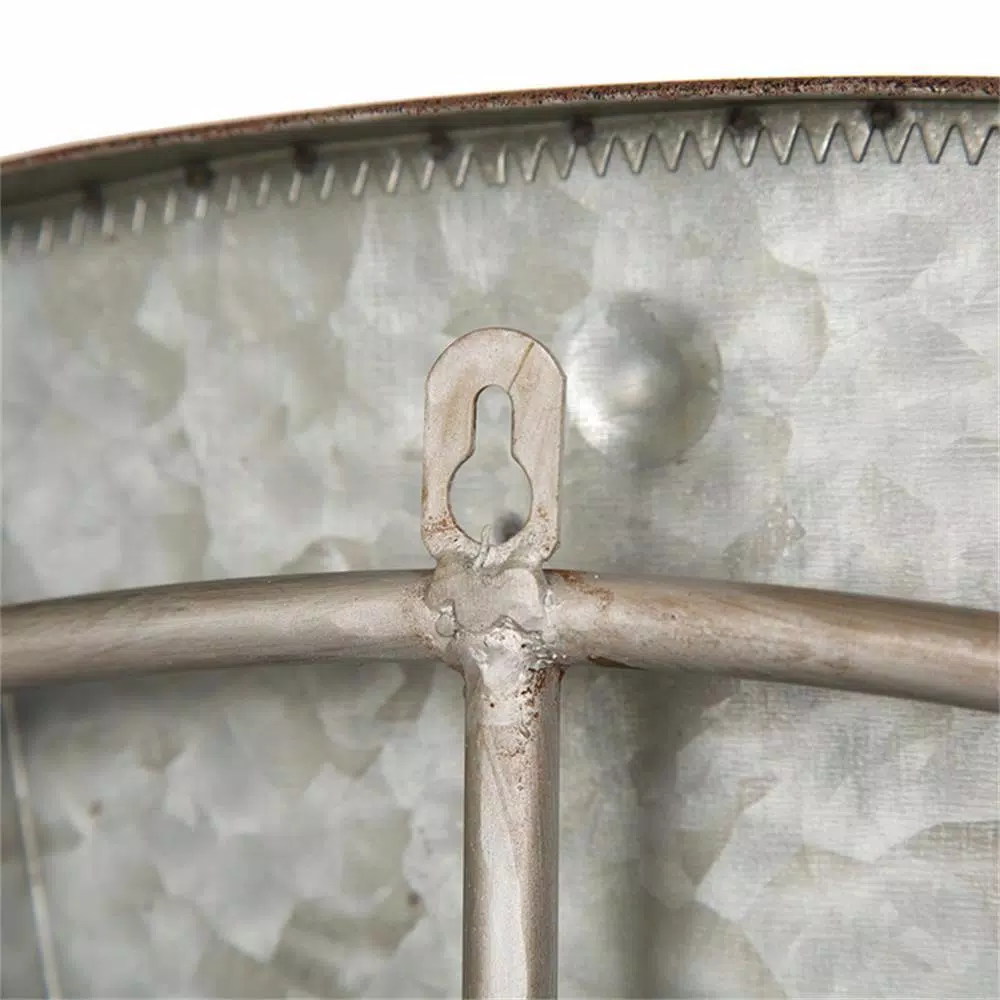 Wall Clocks Glitzhome 38.98 In. D Oversized Farmhouse Metal Wall Clock 8 Wall Clocks Glitzhome 38.98 In. D Oversized Farmhouse Metal Wall Clock - Image 6