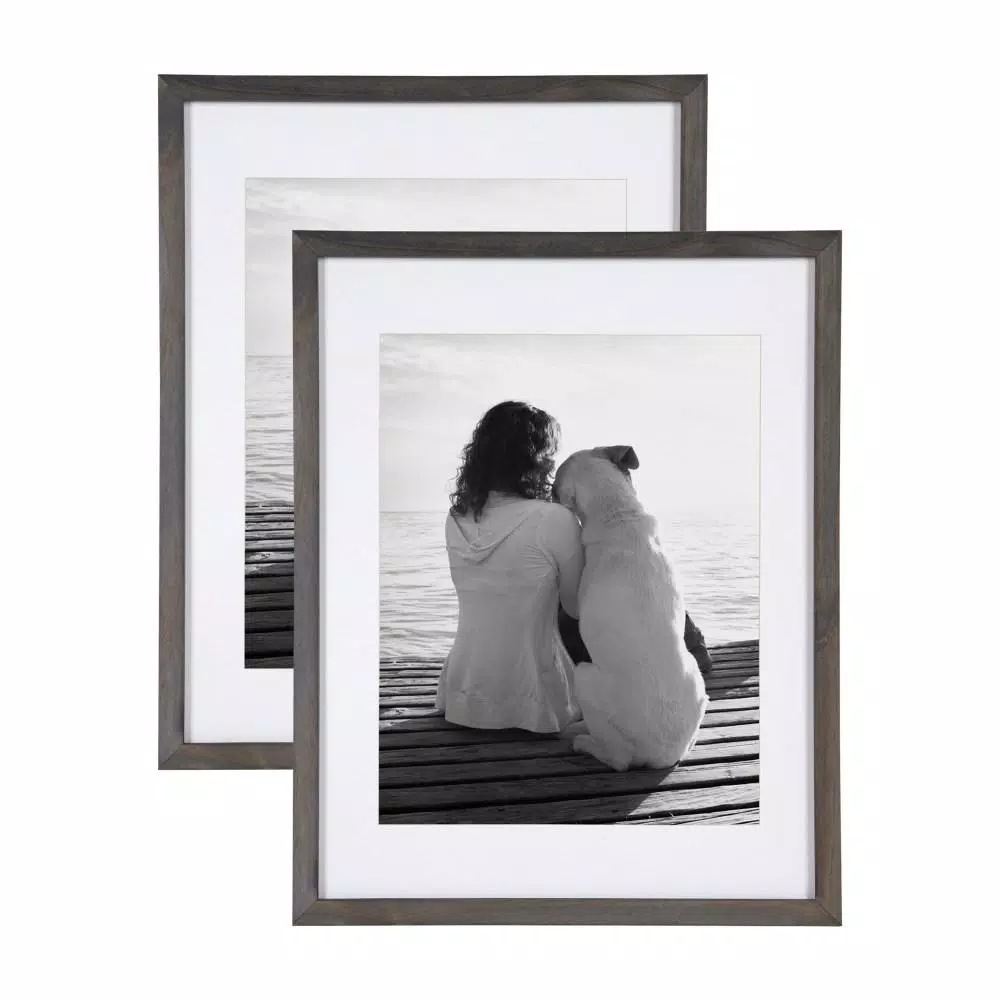 Picture Frames DesignOvation Gallery 14 In. X 18 In. Matted To 11 In. X 14 In. Gray Picture Frame (Set Of 2) 3 Picture Frames DesignOvation Gallery 14 In. X 18 In. Matted To 11 In. X 14 In. Gray Picture Frame (Set Of 2)
