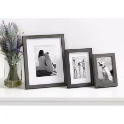 Picture Frames DesignOvation Gallery 8 In. X 10 In. Matted To 5 In. X 7 In. Gray Picture Frame (Set Of 4) -SAFAVIEH Shop gray designovation picture frames 213635 31 1000