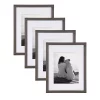 Picture Frames DesignOvation Gallery 11×14 Matted To 8×10 Gray Picture Frame Set Of 4