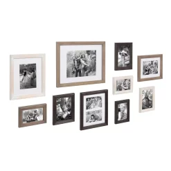 Picture Frames Kate And Laurel Bordeaux Multicolored Brown, White, And Gray Picture Frame (Set Of 10) -SAFAVIEH Shop gray kate and laurel picture frames 212172 c3 1000