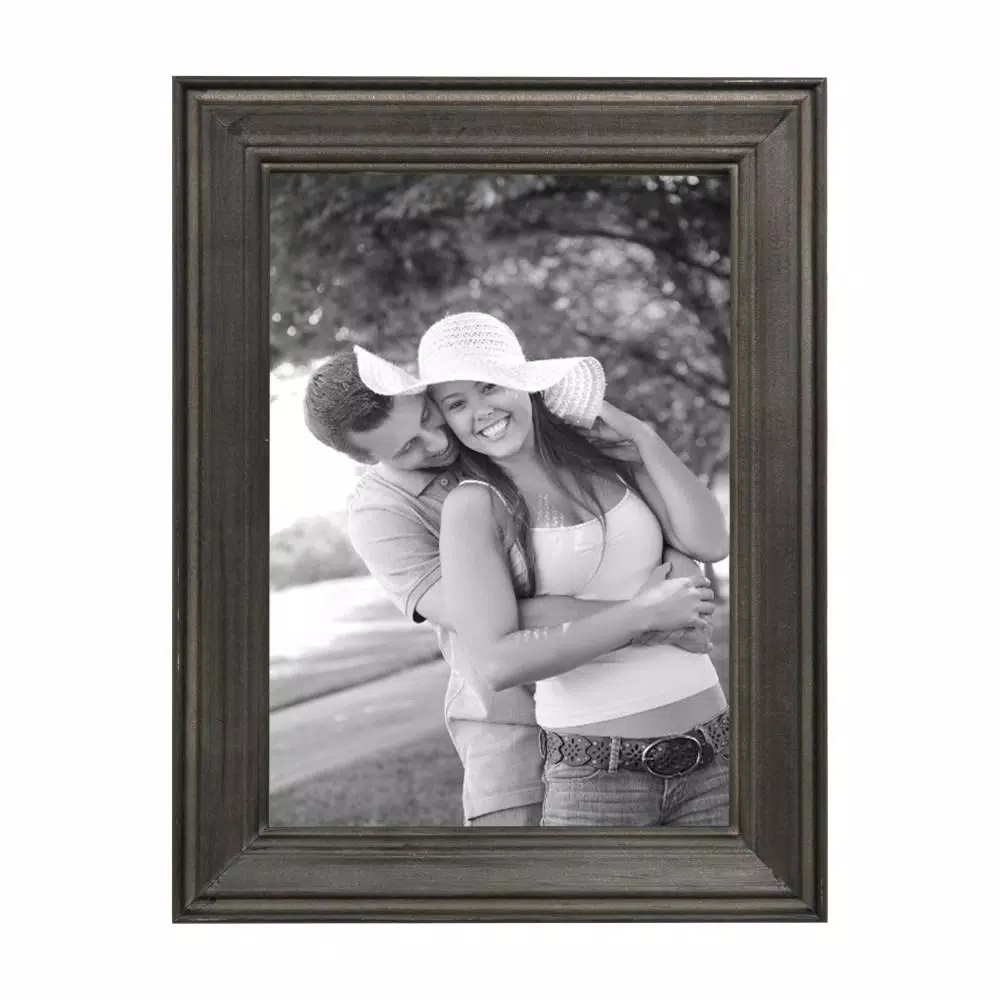 Picture Frames Kate And Laurel Bordeaux Charcoal Gray Wood Picture Frame (Set Of 10) 5 Picture Frames Kate And Laurel Bordeaux Charcoal Gray Wood Picture Frame (Set Of 10) - Image 3