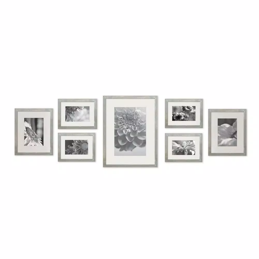 Picture Frames Pinnacle Gallery 4 In. X 6 In., 5 In. X 7 In., 8 In. X 10 In. Graywash Picture Frame (Set Of 7) 3 Picture Frames Pinnacle Gallery 4 In. X 6 In., 5 In. X 7 In., 8 In. X 10 In. Graywash Picture Frame (Set Of 7)