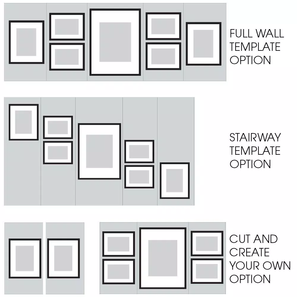 Picture Frames Pinnacle Gallery 4 In. X 6 In., 5 In. X 7 In., 8 In. X 10 In. Graywash Picture Frame (Set Of 7) 4 Picture Frames Pinnacle Gallery 4 In. X 6 In., 5 In. X 7 In., 8 In. X 10 In. Graywash Picture Frame (Set Of 7) - Image 2