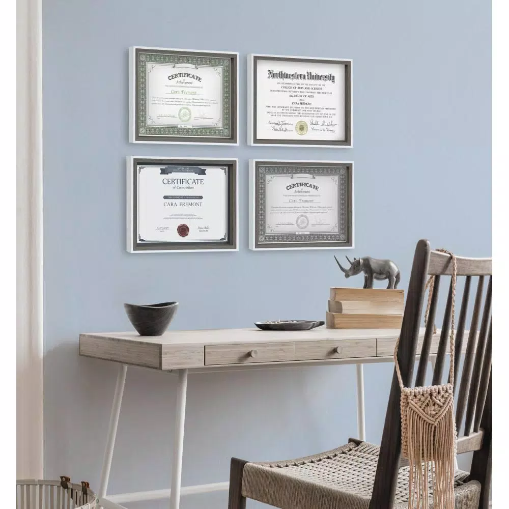 Kate And Laurel Gibson 8.5 In. X 11 In. Gray/White Picture Frames (Set Of 4) 8 Kate And Laurel Gibson 8.5 In. X 11 In. Gray/White Picture Frames (Set Of 4) - Image 6