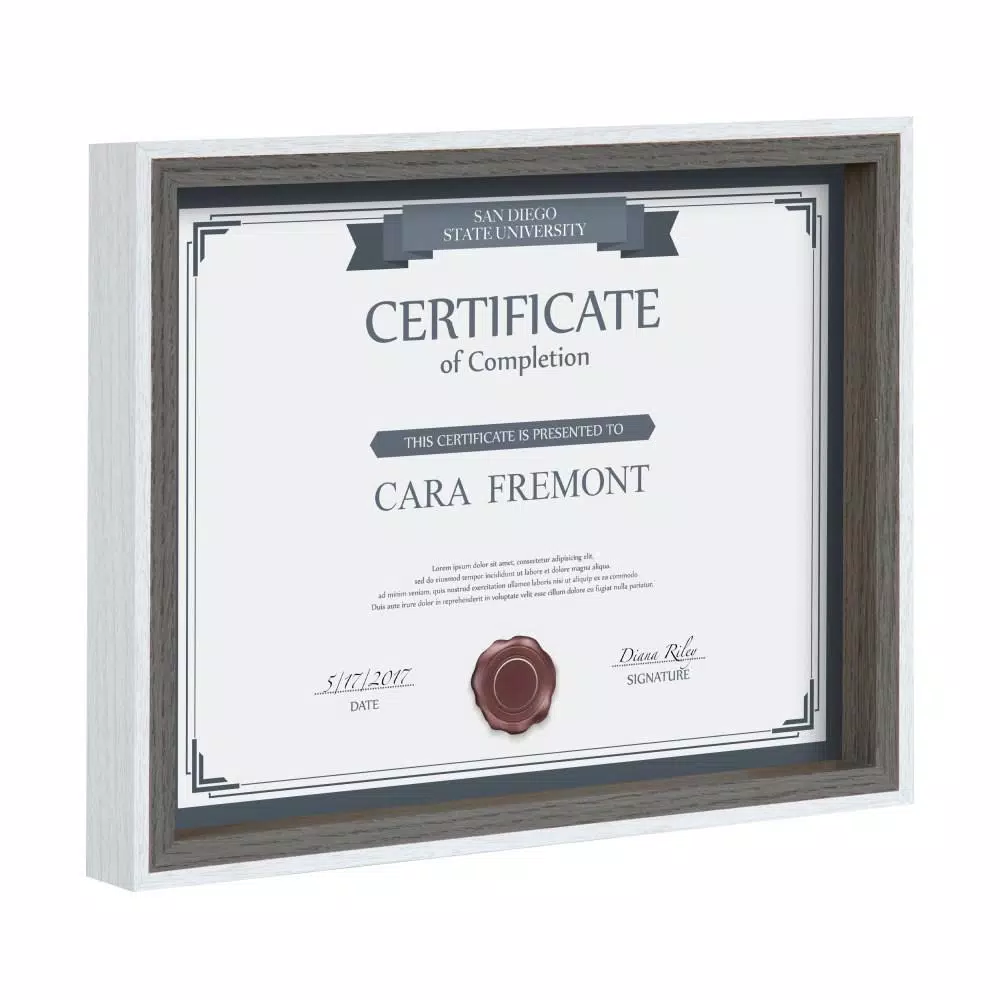 Kate And Laurel Gibson 8.5 In. X 11 In. Gray/White Picture Frames (Set Of 4) 4 Kate And Laurel Gibson 8.5 In. X 11 In. Gray/White Picture Frames (Set Of 4) - Image 2