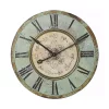 Wall Clocks 3R Studios Distressed Mint Green Wood Wall Clock -SAFAVIEH Shop green 3r studios wall clocks hd3383 64 1000