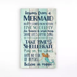 Wall Signs P Graham Dunn Lessons From A Mermaid Wood Pallet Individual Wooden Art