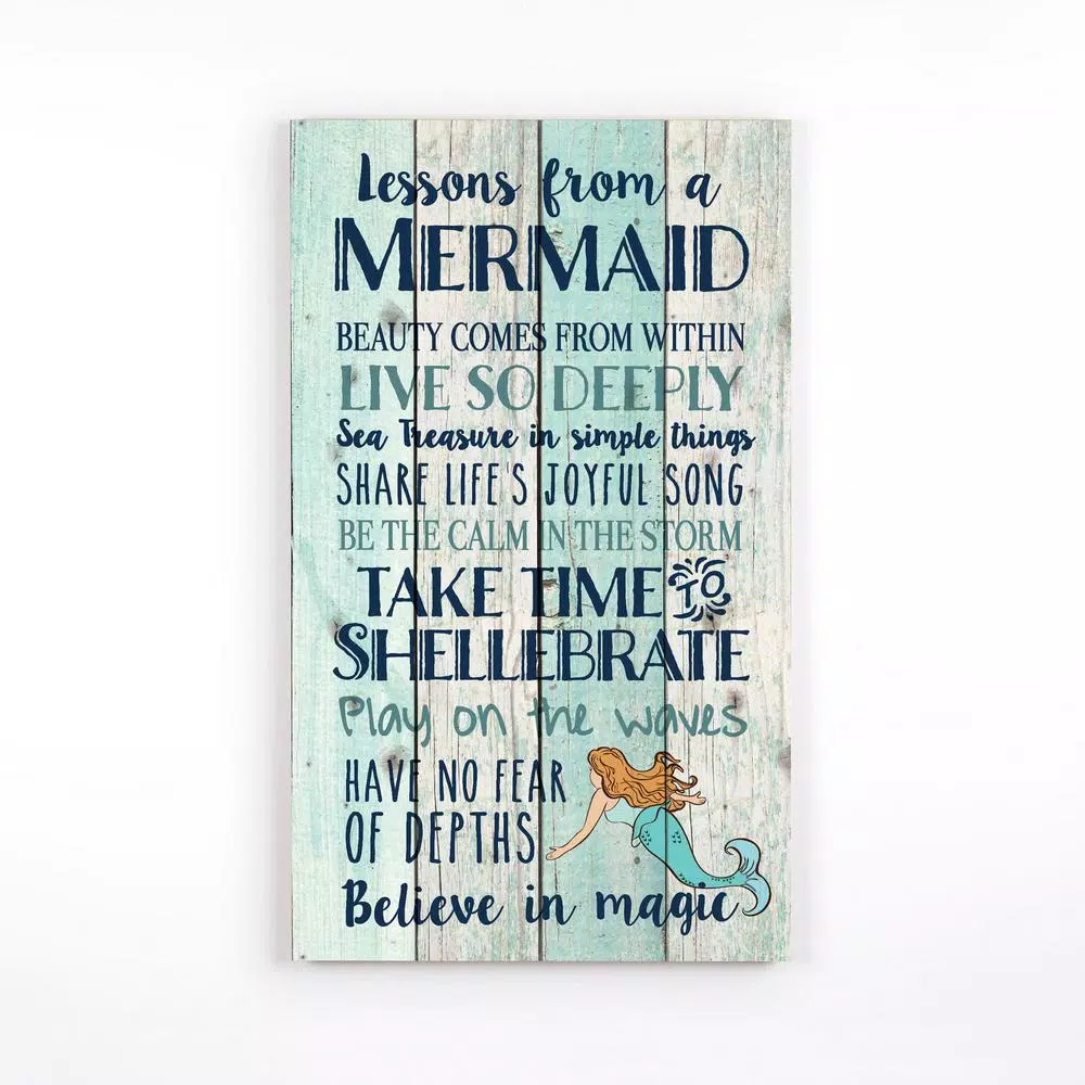 Wall Signs P Graham Dunn Lessons From A Mermaid Wood Pallet Individual Wooden Art 3 Wall Signs P Graham Dunn Lessons From A Mermaid Wood Pallet Individual Wooden Art