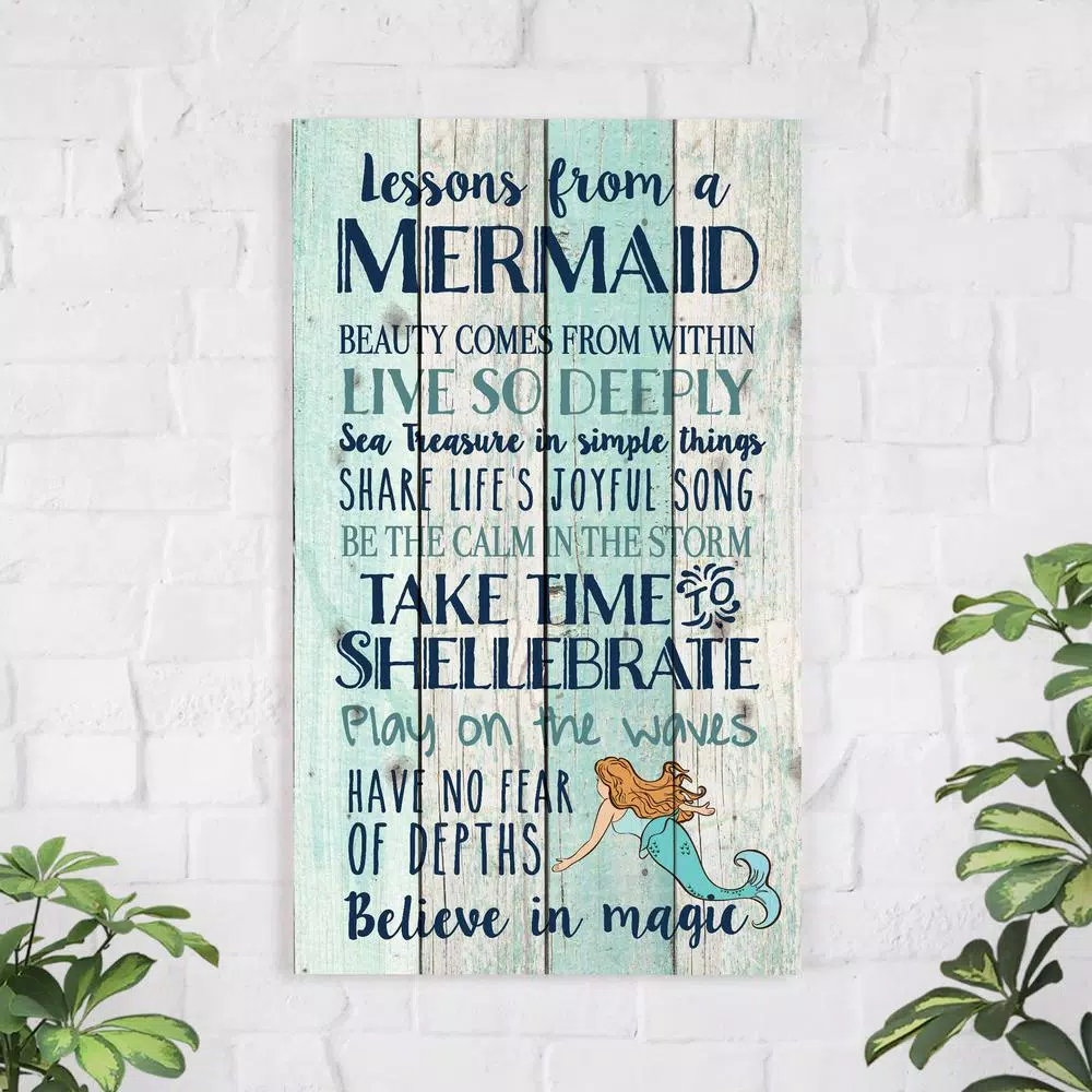 Wall Signs P Graham Dunn Lessons From A Mermaid Wood Pallet Individual Wooden Art 4 Wall Signs P Graham Dunn Lessons From A Mermaid Wood Pallet Individual Wooden Art - Image 2