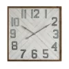Wall Clocks 3R Studios Grey Square Wood And Metal Wall Clock -SAFAVIEH Shop grey 3r studios wall clocks da7663 64 1000