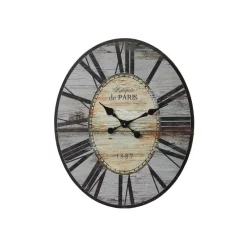 Wall Clocks 3R Studios Distressed Grey Wood Wall Clock