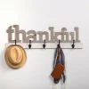 Wall Signs Pinnacle Rustic Thankful Gray Wood Decorative Sign With Hooks -SAFAVIEH Shop grey pinnacle wall signs 18fw1540e 64 1000