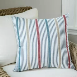 Throw Pillows Heritage Lace Beach Living Multi Hidden Zipper 22 In. L X 22 In. W Throw Pillow