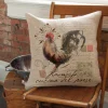 Throw Pillows Heritage Lace Rooster Run Natural Animal Print Polyester 18 In. X 18 In. Throw Pillow