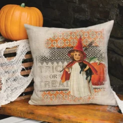 Throw Pillows Heritage Lace Victorian Halloween Natural Graphic Polyester 18 In. X 18 In. Throw Pillow