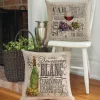 Throw Pillows Heritage Lace Wine Country Natural Graphic Polyester 18 In. X 18 In. Throw Pillow