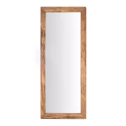 Floor Mirrors Home Decorators Collection Oversized Brown Wood Frame Classic Floor Mirror (76 In. H X 31 In. W)