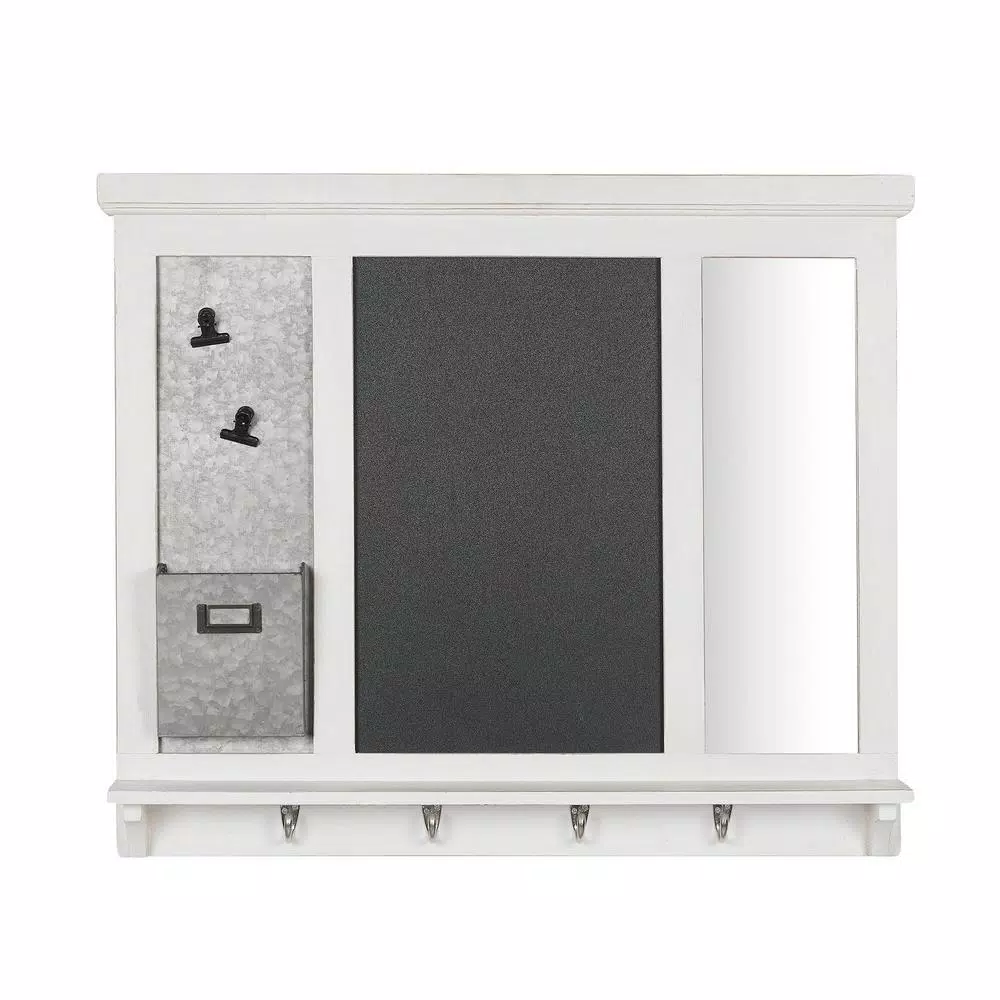Memo Boards Home Decorators Collection 26 In. H X 31 In. W X 5 In D Home Decorators Collection White Wood Multi-Function Wall Organizer With Hooks 3 Memo Boards Home Decorators Collection 26 In. H X 31 In. W X 5 In D Home Decorators Collection White Wood Multi-Function Wall Organizer With Hooks