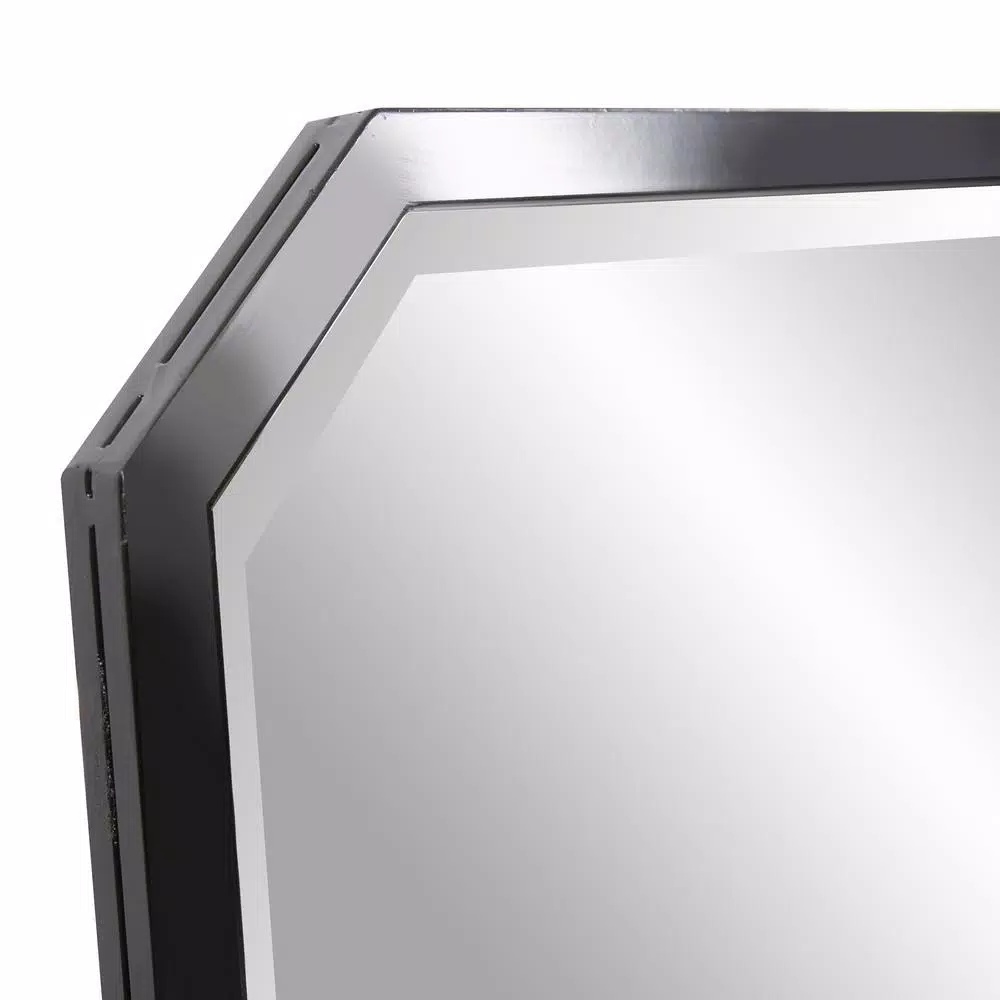 Wall Mirrors Home Decorators Collection Medium Octagonal Black Beveled Glass Classic Accent Mirror (36 In. H X 24 In. W) 7 Wall Mirrors Home Decorators Collection Medium Octagonal Black Beveled Glass Classic Accent Mirror (36 In. H X 24 In. W) - Image 5