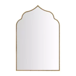 Wall Mirrors Home Decorators Collection Medium Ornate Arched Gold Antiqued Classic Accent Mirror (35 In. H X 24 In. W)