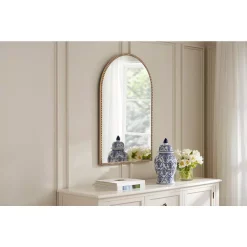 Wall Mirrors Home Decorators Collection Medium Arched Gold Antiqued Classic Accent Mirror (35 In. H X 24 In. W) -SAFAVIEH Shop home decorators collection wall mirrors h5 mh 253 40 1000