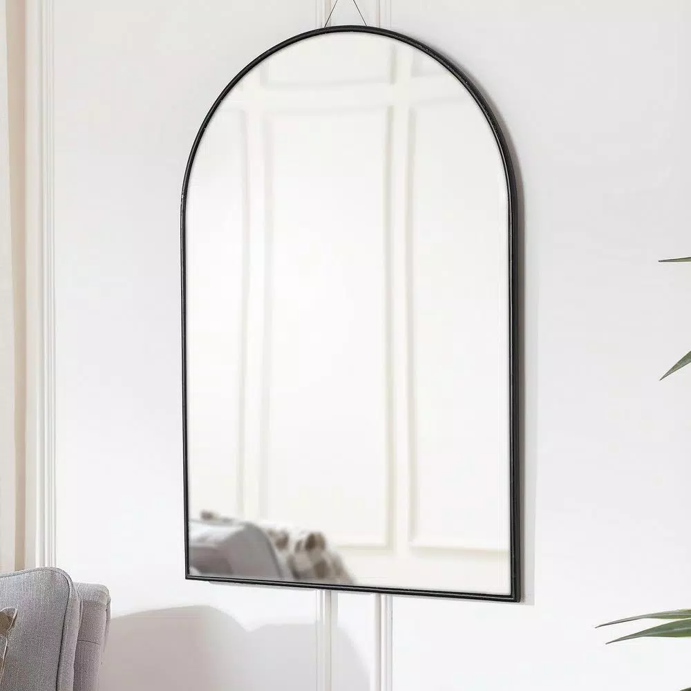 Wall Mirrors Home Decorators Collection Medium Arched Black Classic Accent Mirror (35 In. H X 24 In. W) 5 Wall Mirrors Home Decorators Collection Medium Arched Black Classic Accent Mirror (35 In. H X 24 In. W) - Image 3