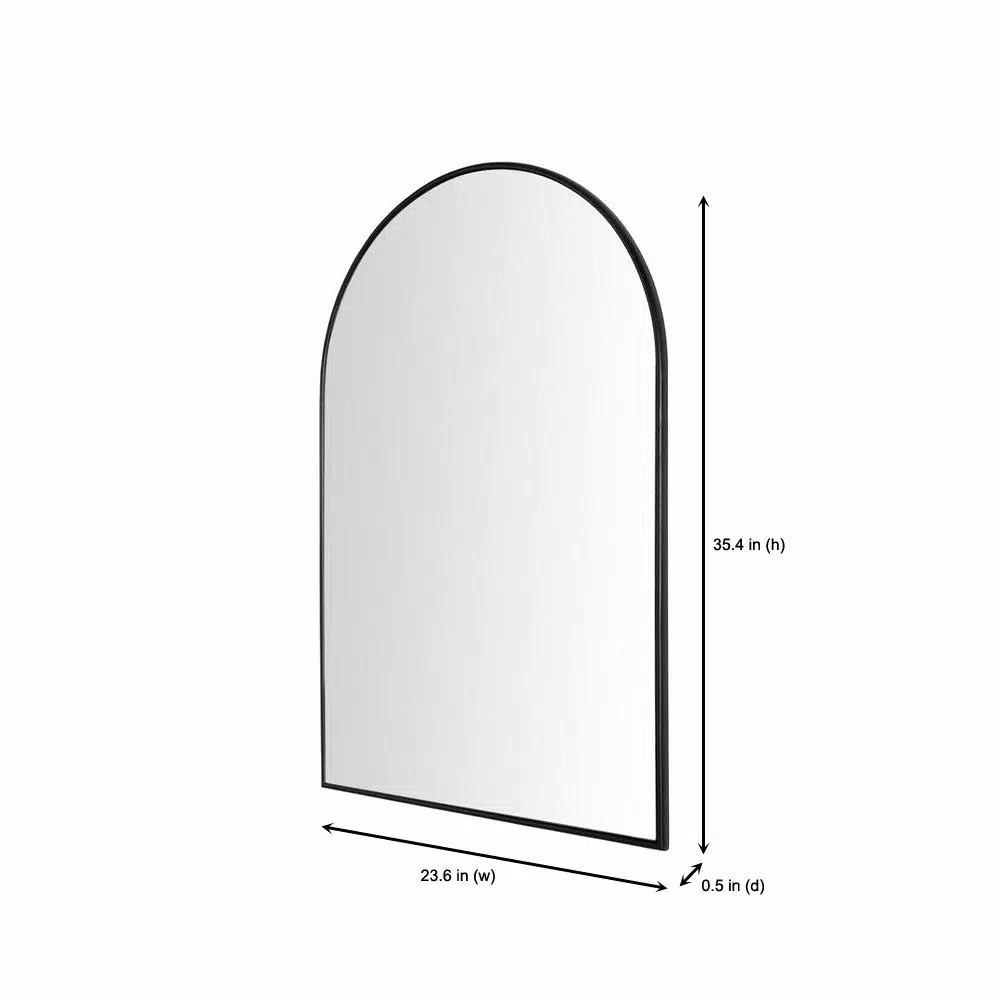 Wall Mirrors Home Decorators Collection Medium Arched Black Classic Accent Mirror (35 In. H X 24 In. W) 4 Wall Mirrors Home Decorators Collection Medium Arched Black Classic Accent Mirror (35 In. H X 24 In. W) - Image 2