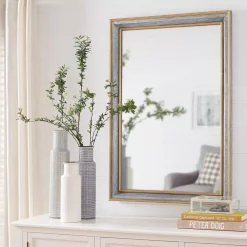 Wall Mirrors Home Decorators Collection Large Rectangle Galvanized Antiqued Farmhouse Accent Mirror (41 In. H X 28 In. W) -SAFAVIEH Shop home decorators collection wall mirrors l180063xxa 40 1000