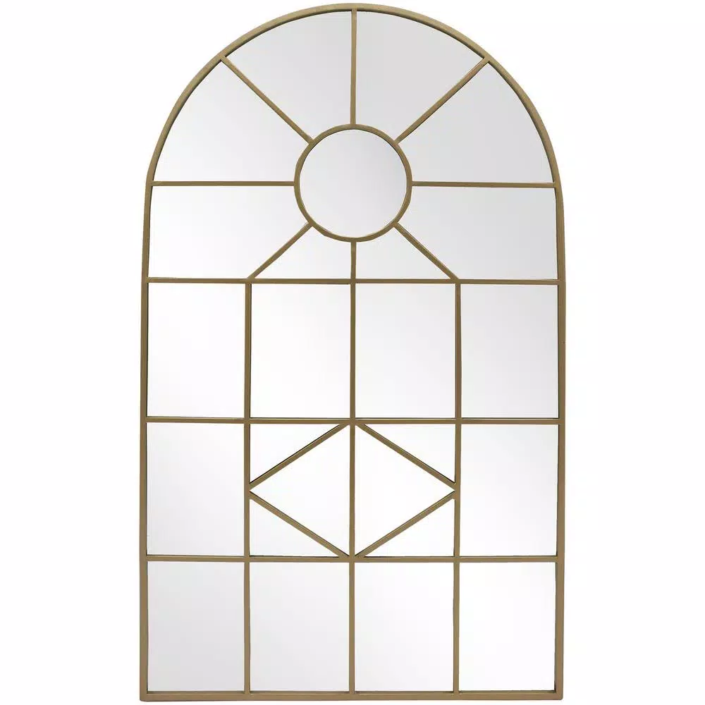 Wall Mirrors Home Decorators Collection Medium Arched Gold Windowpane Classic Accent Mirror (39 In. H X 24 In. W) 3 Wall Mirrors Home Decorators Collection Medium Arched Gold Windowpane Classic Accent Mirror (39 In. H X 24 In. W)