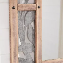 Wall Mirrors Home Decorators Collection Medium Rectangle Wood & Metal Antiqued Farmhouse Accent Mirror (39 In. H X 29 In. W) -SAFAVIEH Shop home decorators collection wall mirrors schd41607 1d 1000