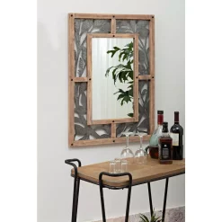 Wall Mirrors Home Decorators Collection Medium Rectangle Wood & Metal Antiqued Farmhouse Accent Mirror (39 In. H X 29 In. W) -SAFAVIEH Shop home decorators collection wall mirrors schd41607 31 1000