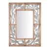 Wall Mirrors Home Decorators Collection Medium Rectangle Wood & Metal Antiqued Farmhouse Accent Mirror (39 In. H X 29 In. W)