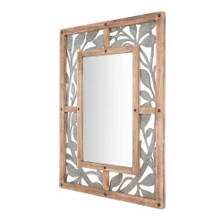 Wall Mirrors Home Decorators Collection Medium Rectangle Wood & Metal Antiqued Farmhouse Accent Mirror (39 In. H X 29 In. W) -SAFAVIEH Shop home decorators collection wall mirrors schd41607 66 1000