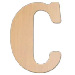 Decorative Letters Jeff McWilliams Designs 15 In. Oversized Unfinished Wood Letter (C)