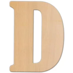 Decorative Letters Jeff McWilliams Designs 15 In. Oversized Unfinished Wood Letter (D)