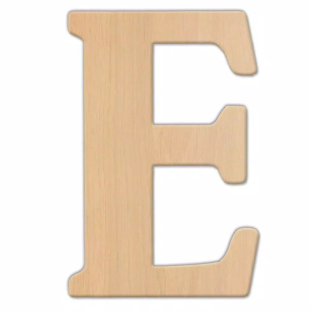 Decorative Letters Jeff McWilliams Designs 15 In. Oversized Unfinished Wood Letter (E) 3 Decorative Letters Jeff McWilliams Designs 15 In. Oversized Unfinished Wood Letter (E)