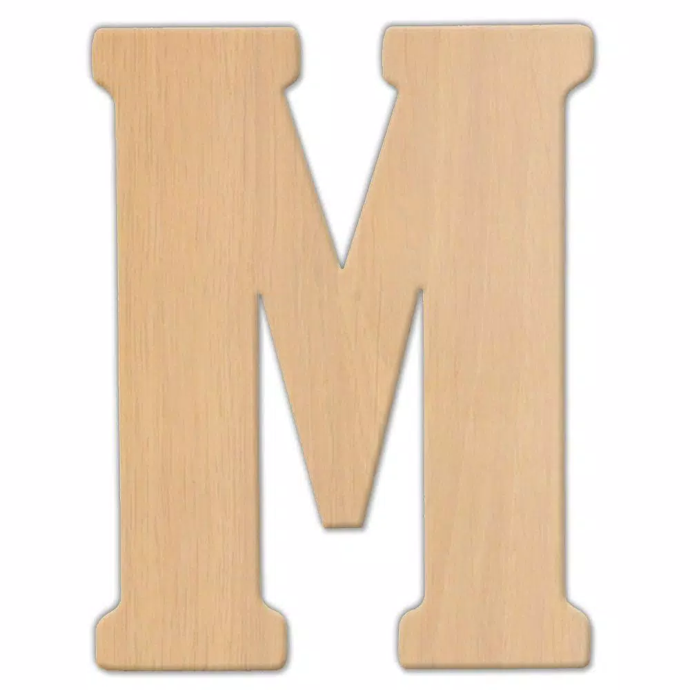 Decorative Letters Jeff McWilliams Designs 15 In. Oversized Unfinished Wood Letter (M) 3 Decorative Letters Jeff McWilliams Designs 15 In. Oversized Unfinished Wood Letter (M)