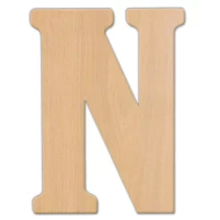 Decorative Letters Jeff McWilliams Designs 15 In. Oversized Unfinished Wood Letter (N)