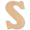 Decorative Letters Jeff McWilliams Designs 15 In. Oversized Unfinished Wood Letter (S)