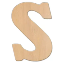 Decorative Letters Jeff McWilliams Designs 15 In. Oversized Unfinished Wood Letter (S)