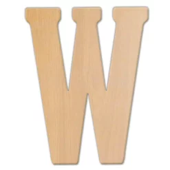 Decorative Letters Jeff McWilliams Designs 15 In. Oversized Unfinished Wood Letter (W)