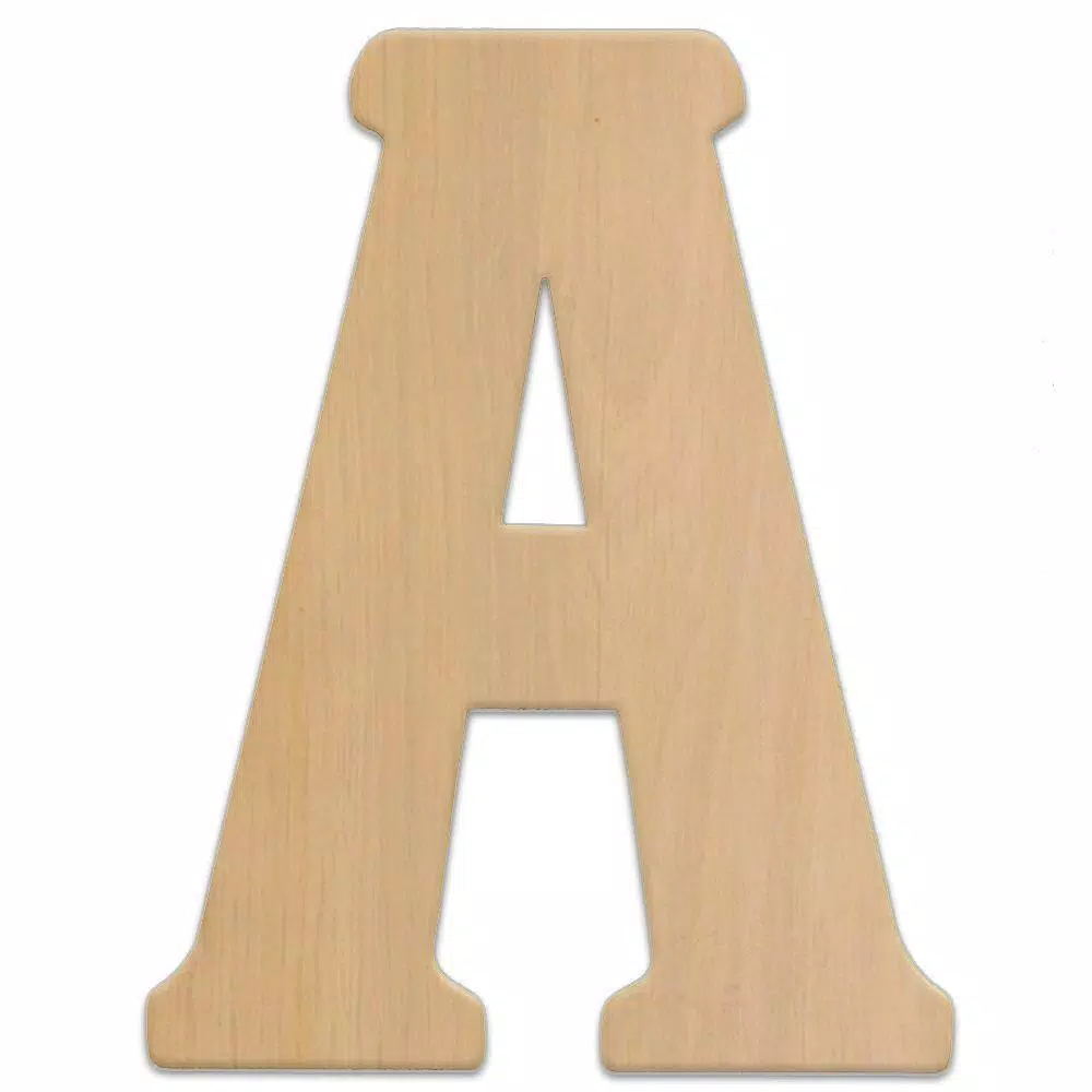 Decorative Letters Jeff McWilliams Designs 23 In. Oversized Unfinished Wood Letter (A) 3 Decorative Letters Jeff McWilliams Designs 23 In. Oversized Unfinished Wood Letter (A)