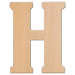 Decorative Letters Jeff McWilliams Designs 23 In. Oversized Unfinished Wood Letter (H)