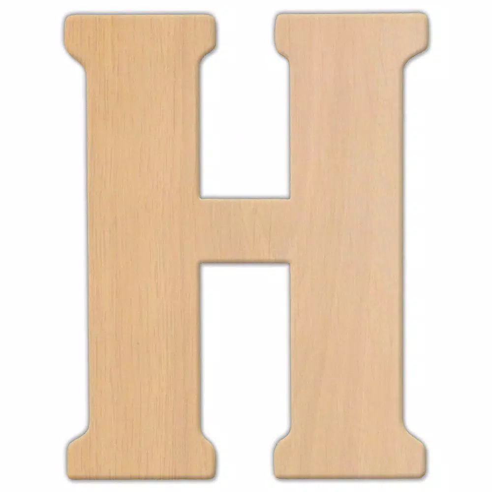Decorative Letters Jeff McWilliams Designs 23 In. Oversized Unfinished Wood Letter (H) 3 Decorative Letters Jeff McWilliams Designs 23 In. Oversized Unfinished Wood Letter (H)