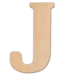 Decorative Letters Jeff McWilliams Designs 23 In. Oversized Unfinished Wood Letter (J)