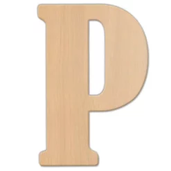 Decorative Letters Jeff McWilliams Designs 23 In. Oversized Unfinished Wood Letter (P)