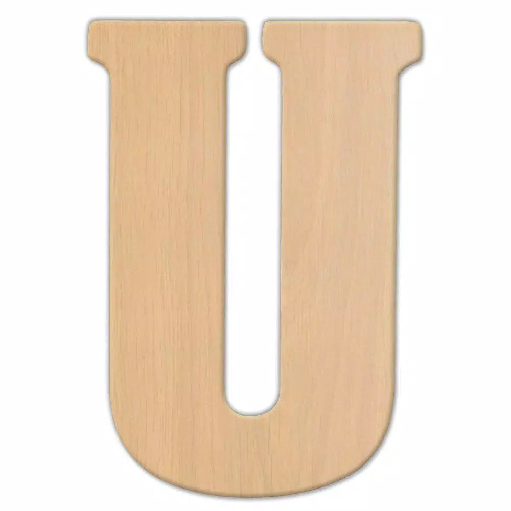 Decorative Letters Jeff McWilliams Designs 23 In. Oversized Unfinished Wood Letter (U) 3 Decorative Letters Jeff McWilliams Designs 23 In. Oversized Unfinished Wood Letter (U)