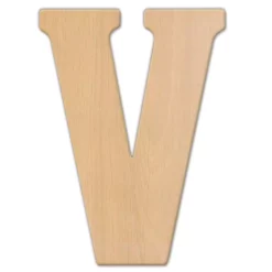 Decorative Letters Jeff McWilliams Designs 23 In. OversizedUnfinished Wood Letter (V)