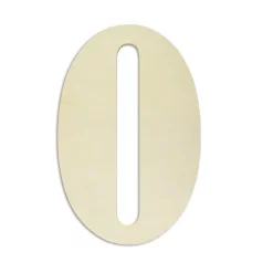 Decorative Letters Jeff McWilliams Designs 18 In. Oversized Unfinished Wood Number “0”